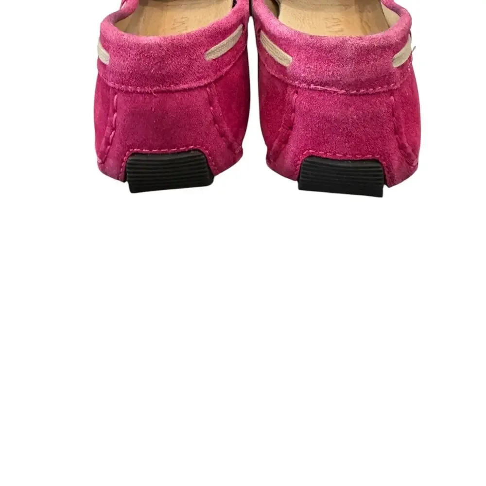 Vera Wang Dorian Pink Suede Moccasin Loafers Driving Shoes 8M EU 39